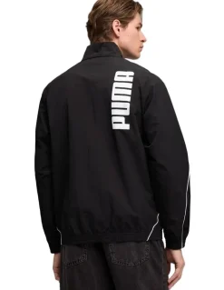 Puma Sport Relaxed Woven Track Jacket in Black