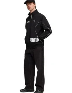 Puma Sport Relaxed Woven Track Jacket in Black