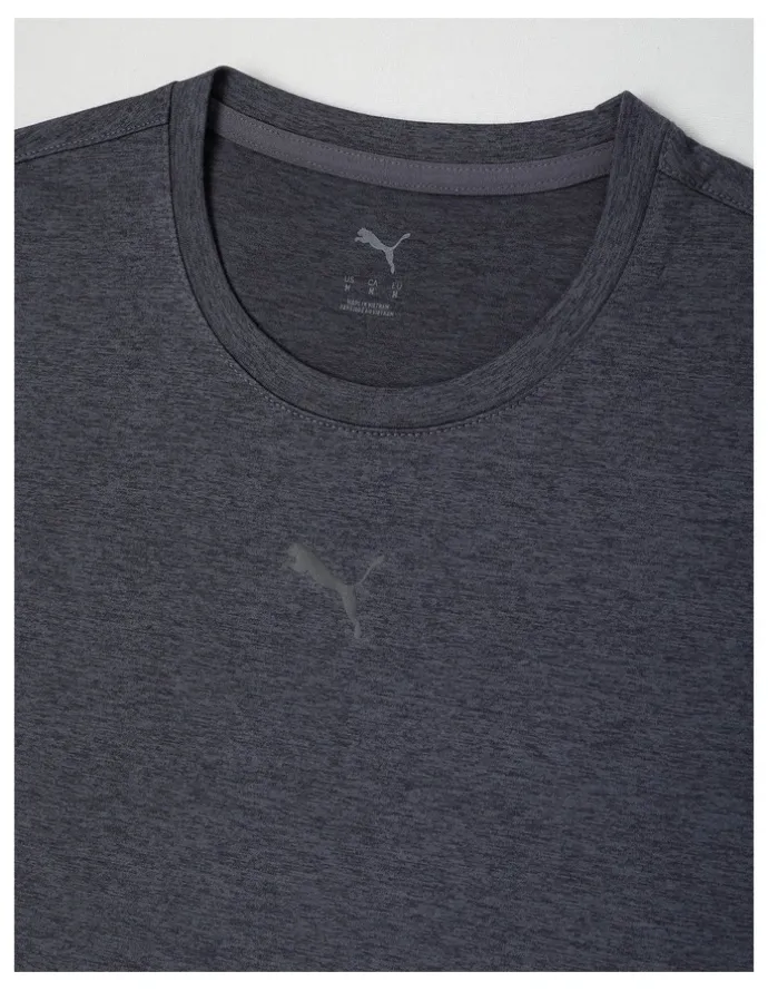 Puma Tad Essentials Heather Cat Tee M in Grey