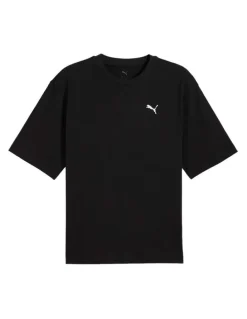 Puma Wardrobe Ess Boxy Tee in Black