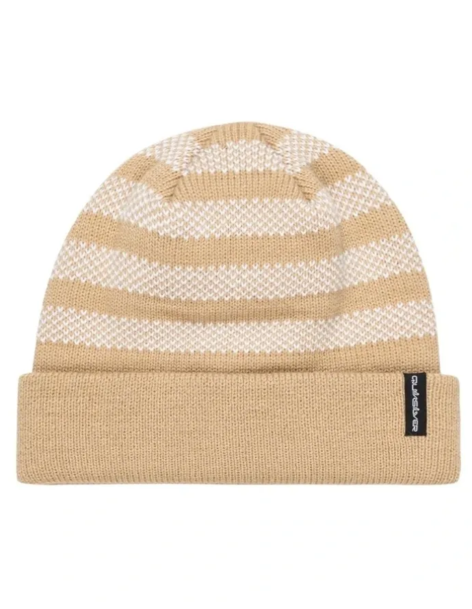 Quiksilver Calm Seas Cuff Beanie in Khaki