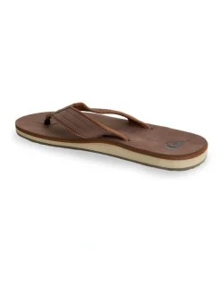 Quiksilver Carver Nubuck Thongs in Brown