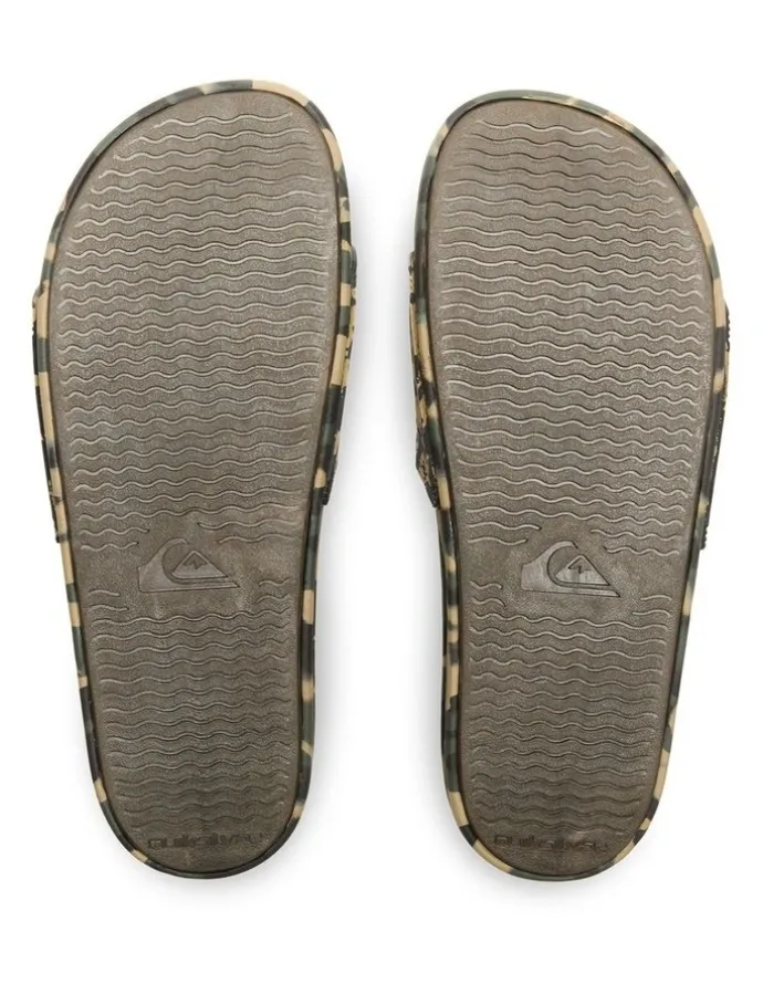 Quiksilver Dockyard Slides in Grn/Camo/Mult