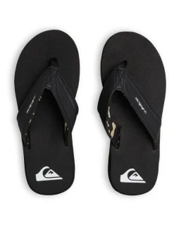 Quiksilver Island Oasis Thongs in Blk/Cam/Mult
