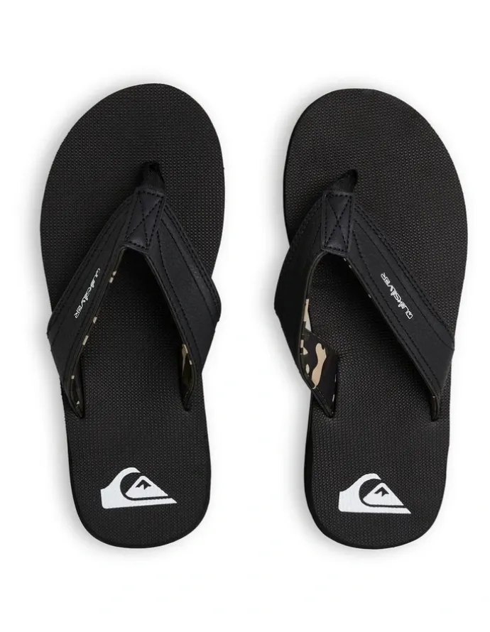 Quiksilver Island Oasis Thongs in Blk/Cam/Mult