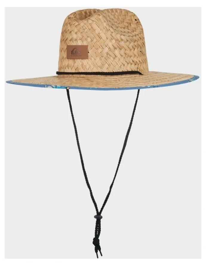 Quiksilver Pierside Print Straw Hat in Blue