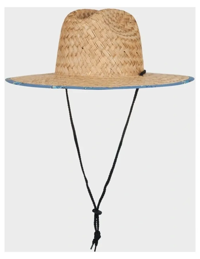 Quiksilver Pierside Print Straw Hat in Blue