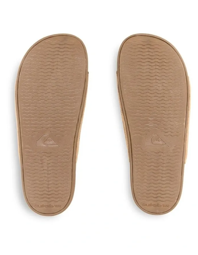 Quiksilver Sunset Suede Slides in Tan