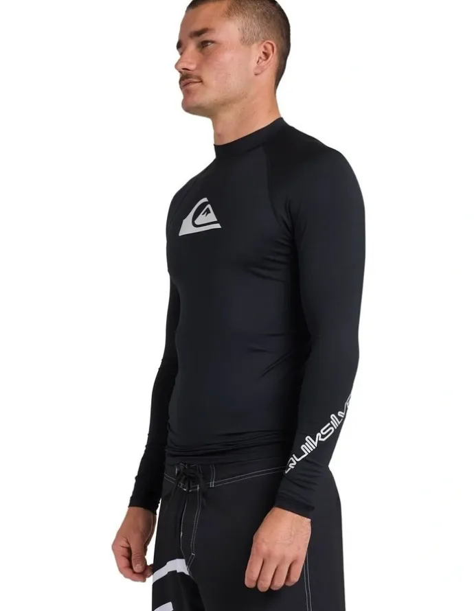Quiksilver All Time Long Sleeve Rashguard in Black