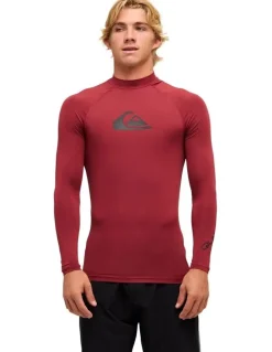 Quiksilver All Time Long Sleve Rash Vest Burnt Russet