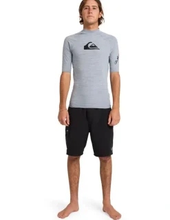 Quiksilver All Time Rash Vest in Grey
