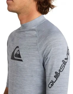 Quiksilver All Time Rash Vest in Grey