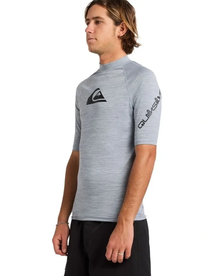 Quiksilver All Time Rash Vest in Grey