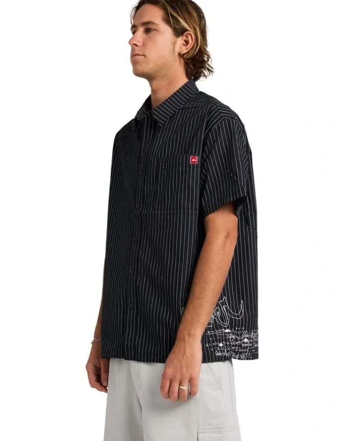 Quiksilver Altered Short Sleeve Shirt Black