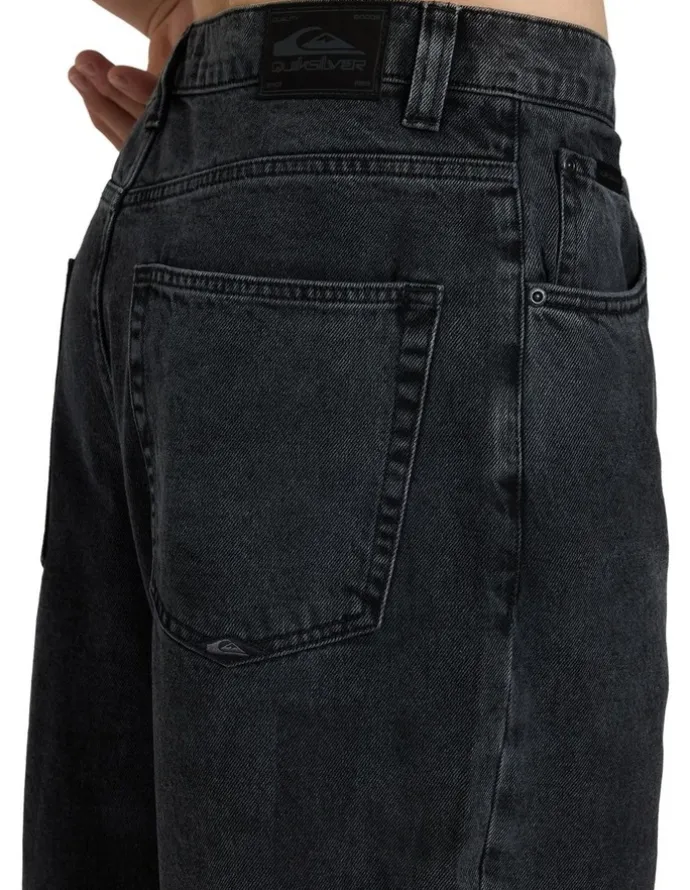 Quiksilver Baggy Denim Pants Black Black Used