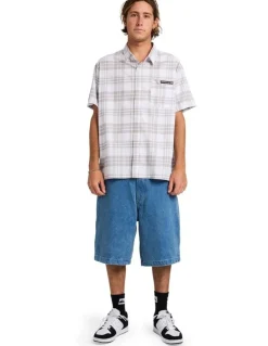 Quiksilver Campaign Short Sleeve Shirt Bone White
