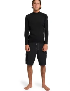 Quiksilver Everyday Heat Long Sleeve Rash Vest Black