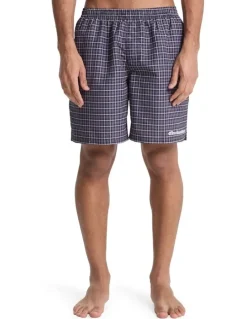Quiksilver Mercury Volley 18 Swim Shorts Black Mercury Mini Check