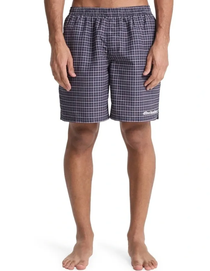 Quiksilver Mercury Volley 18 Swim Shorts Black Mercury Mini Check