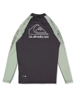 Quiksilver On Tour Long Sleeve Rash Vest Iceberg Green