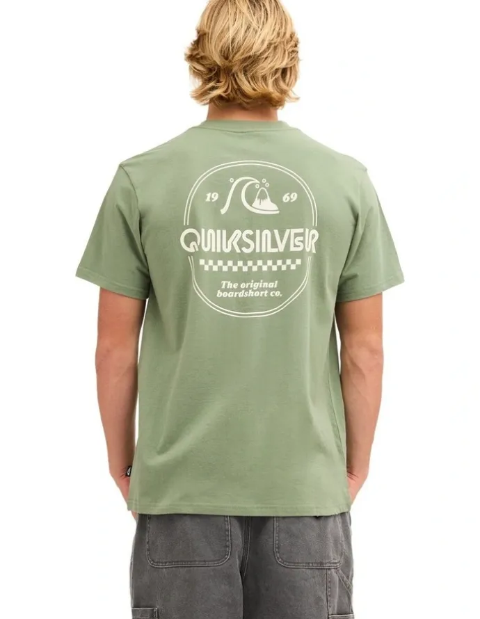 Quiksilver Original Stamp T-Shirt In Sea Spray