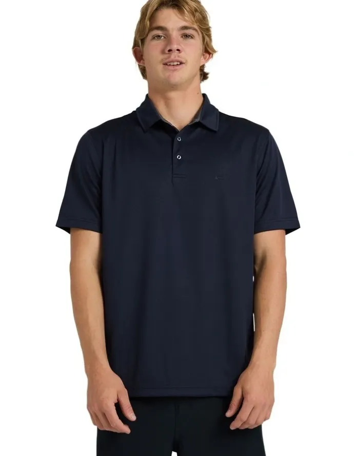 Quiksilver Pacific Polo Short Sleeve Shirt Dark Navy