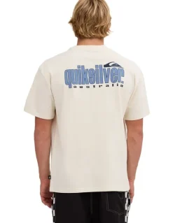 Quiksilver Quik Core Oversized T-Shirt In Bone White