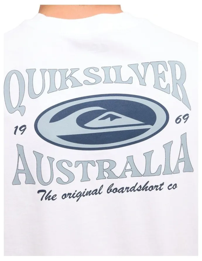 Quiksilver Retro Lock Up T-Shirt In White