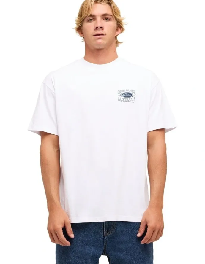 Quiksilver Retro Lock Up T-Shirt In White