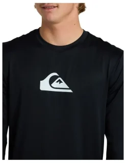 Quiksilver Solid Streak Long Sleeve Surf T-shirt in Black