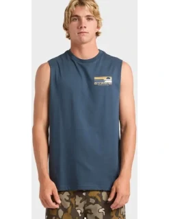 Quiksilver Stacked Horizon Muscle in Blue