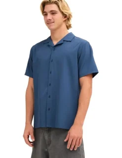 Quiksilver Sunbelt Short Sleeve Shirt Dark Denim