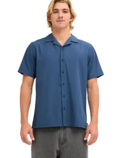 Quiksilver Sunbelt Short Sleeve Shirt Dark Denim