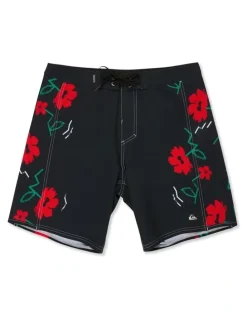 Quiksilver Surfsilk Arch 18 Boardshorts Black Street Floral Arch