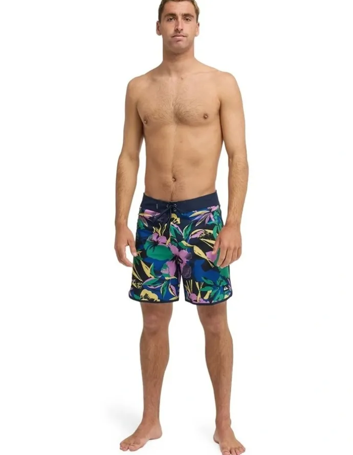 Quiksilver Surfsilk Scallop 18 Boardshorts Dark Navy Interact Floral
