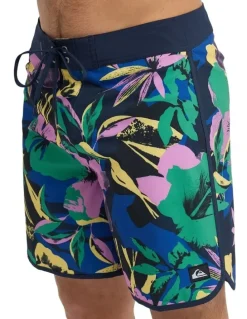 Quiksilver Surfsilk Scallop 18 Boardshorts Dark Navy Interact Floral