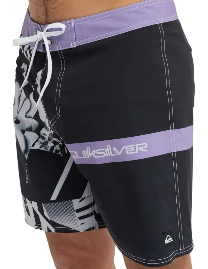 Quiksilver Surfsilk Straight 18 Boardshorts Black Block Momentum