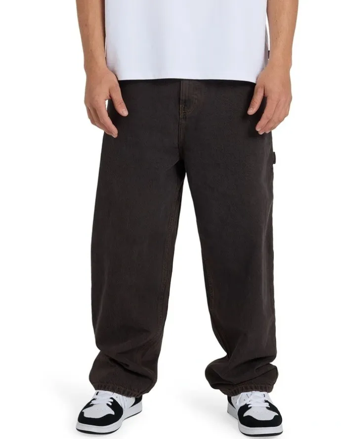 Quiksilver YG Baggy Denim Pants Black Black Tint Brown