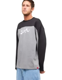 Quiksilver YG Factor Crew Neck Jumper In Quarry