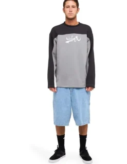 Quiksilver YG Factor Crew Neck Jumper In Quarry