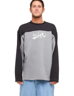 Quiksilver YG Factor Crew Neck Jumper In Quarry