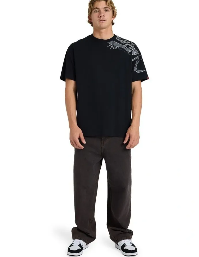 Quiksilver YG Scrawled Oversized T-Shirt Black