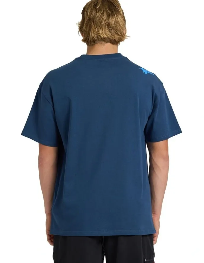 Quiksilver YG Scrawled Oversized T-Shirt Dark Denim
