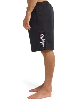 Quiksilver Young Gun Last Stance Volley Swim Shorts 21 in Black