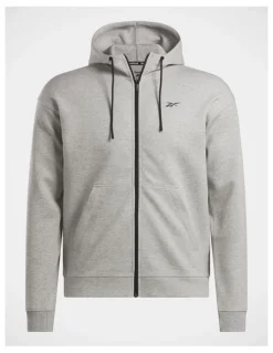 Reebok Athlete Full Zip In Medium Grey Heather
