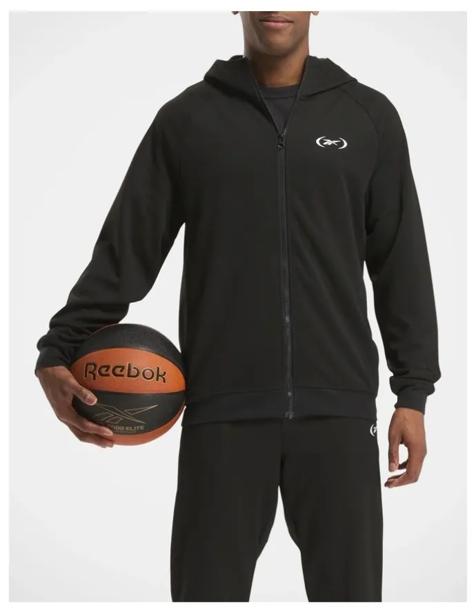 Reebok Reebok Hoopwear Full Zip In Black