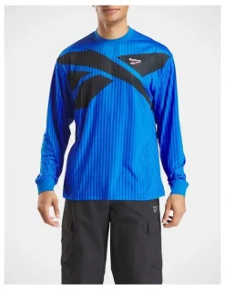 Reebok Ri Cross Check Longsleeve Jersey In Optimum Blue