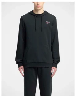 Reebok Ri Left Chest Logo Hood In Black/White/Vector Red