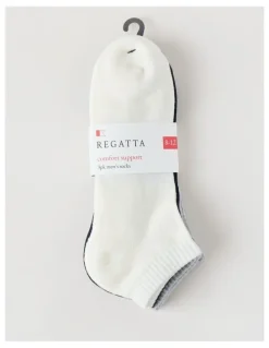 Regatta 3 Pack Low Cut Sport Socks in Ivory, Navy, and Grey