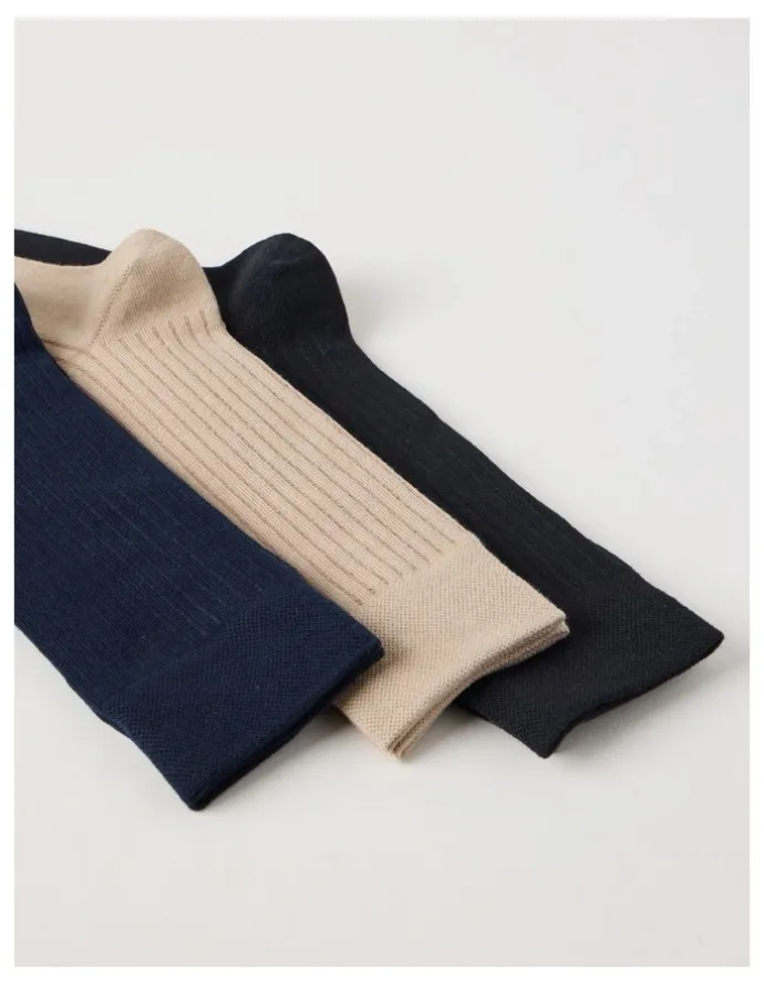 Regatta 3 Pack Soft Top Rib Socks in Black, Sand, and Denim
